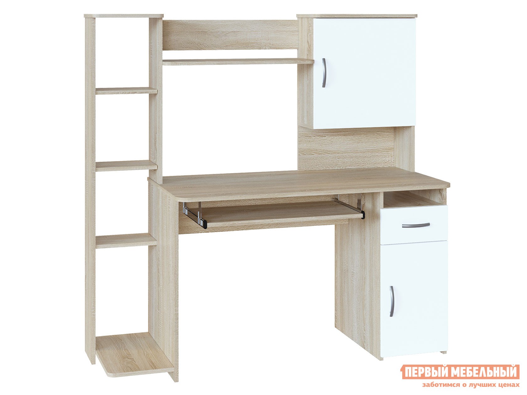 Компьютерный стол  КСТ-11.1 Дуб Сонома / Белый