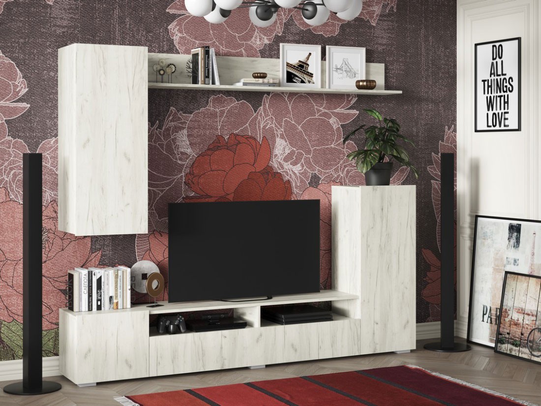 Гостиная  Соло Дуб Крафт белый