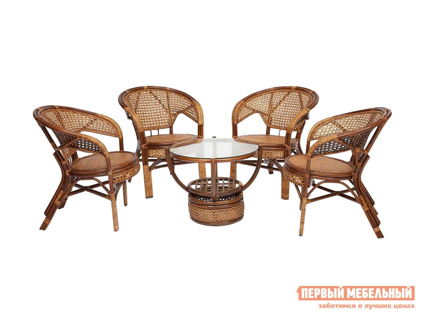 Комплект плетеной мебели  Пеланги Грецкий орех, ротанг