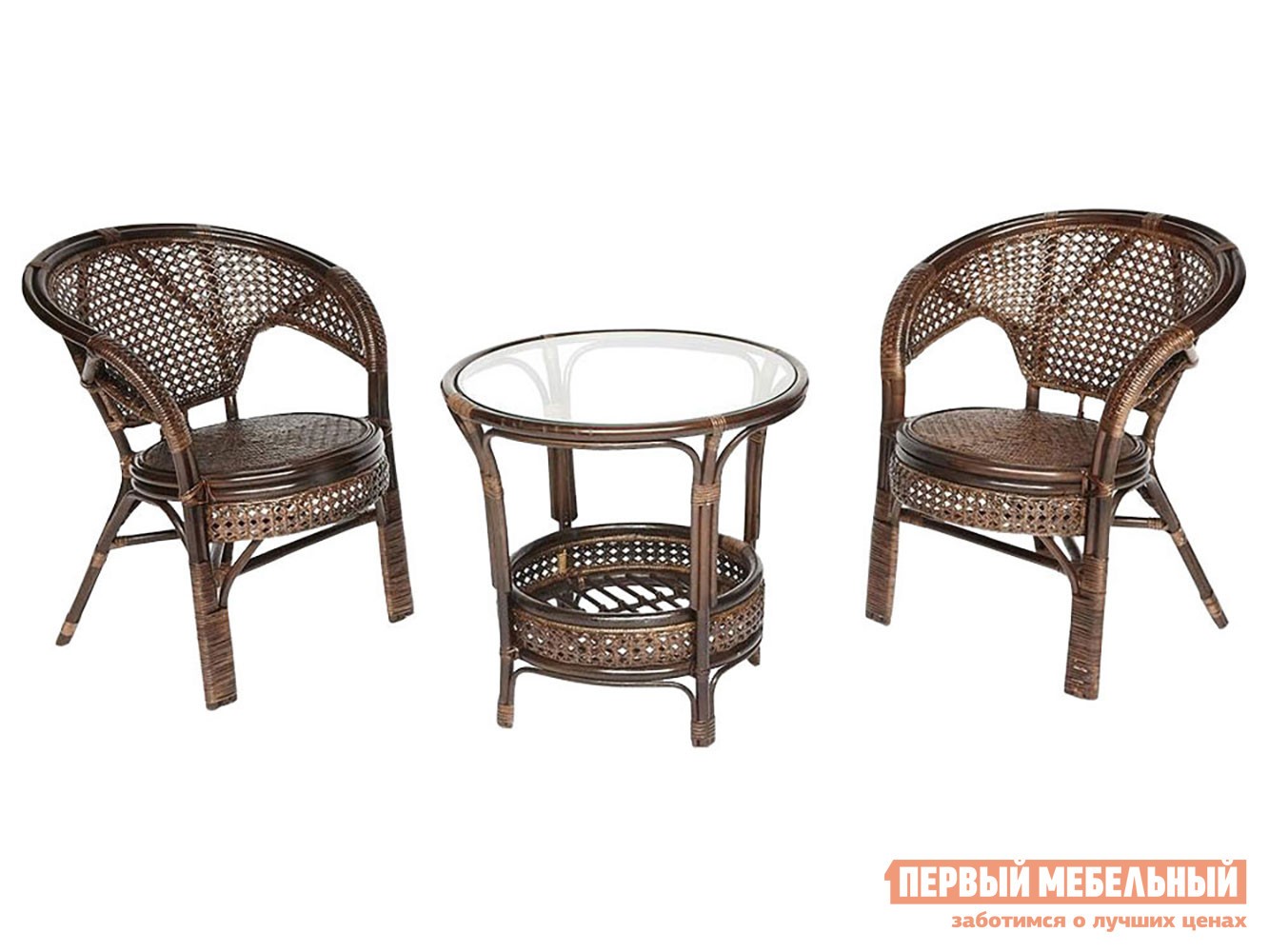Комплект плетеной мебели  Пеланги Грецкий орех, ротанг