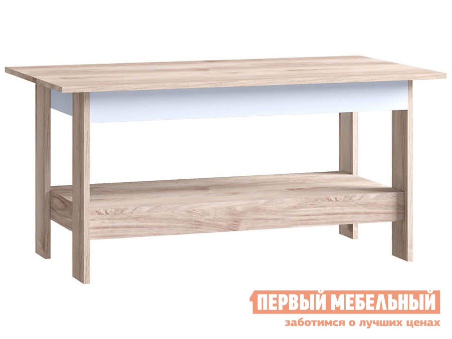 Журнальный столик  Компакт Белый / Каштан найроби