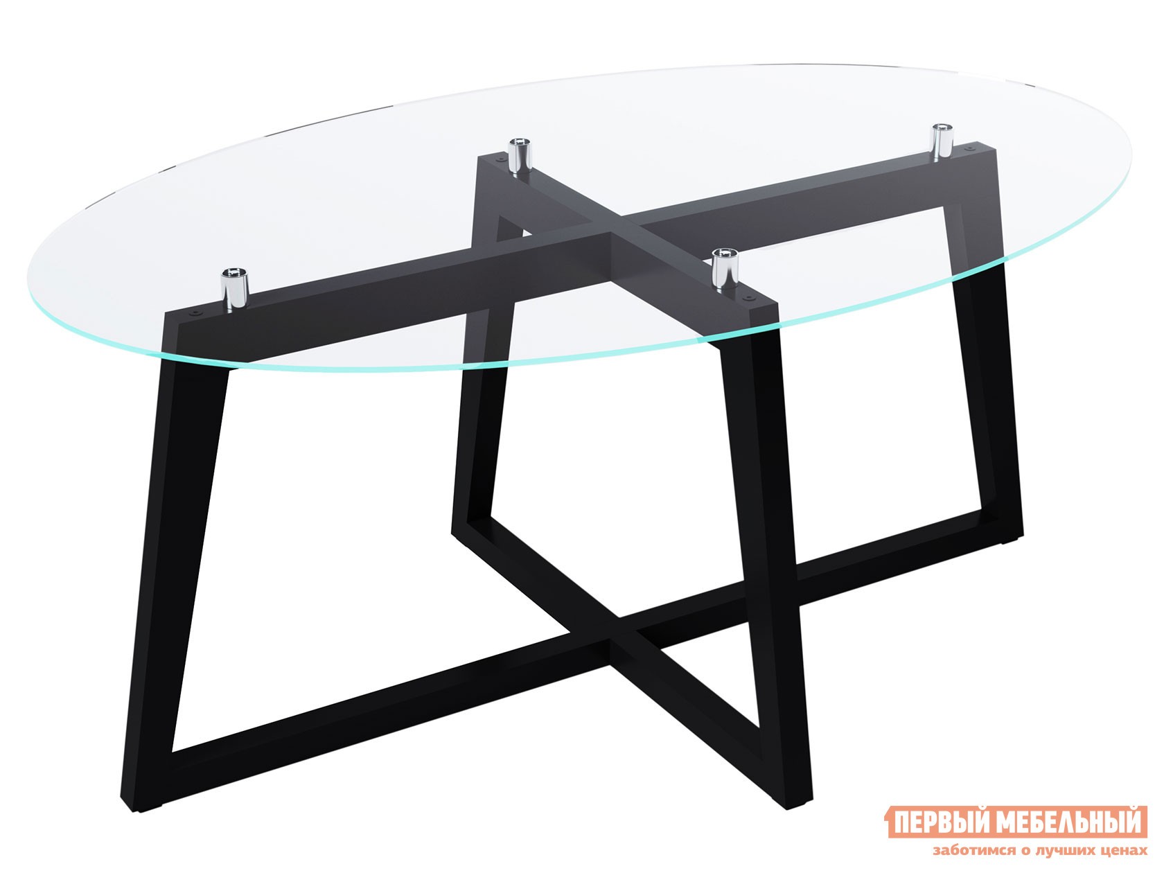 Журнальный столик  Престиж Стекло прозрачное / Черный