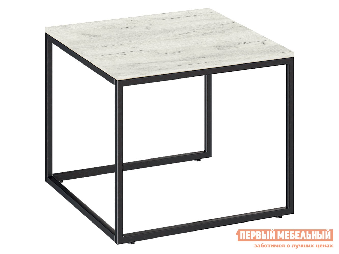 Журнальный столик  Лофт Черный / Дуб Крафт белый, 540 мм
