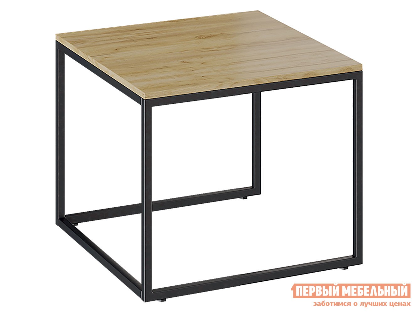 Журнальный столик  Лофт Черный / Дуб Крафт золотой, 540 мм