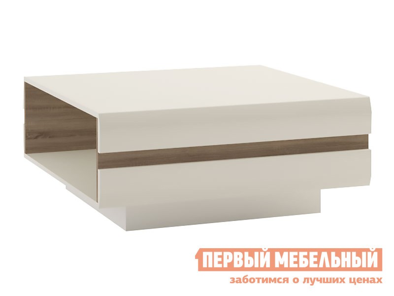 Журнальный столик  Линате Белый / Сонома трюфель, Малый