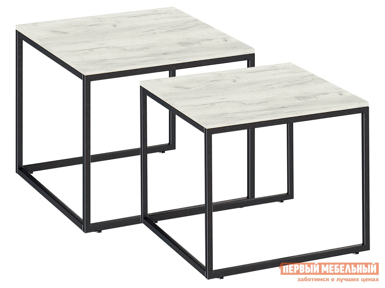 Журнальный столик  Лофт 11 Черный / Дуб Крафт белый