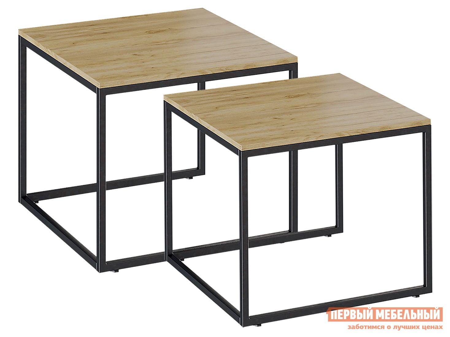 Журнальный столик  Лофт 11 Черный / Дуб Крафт золотой