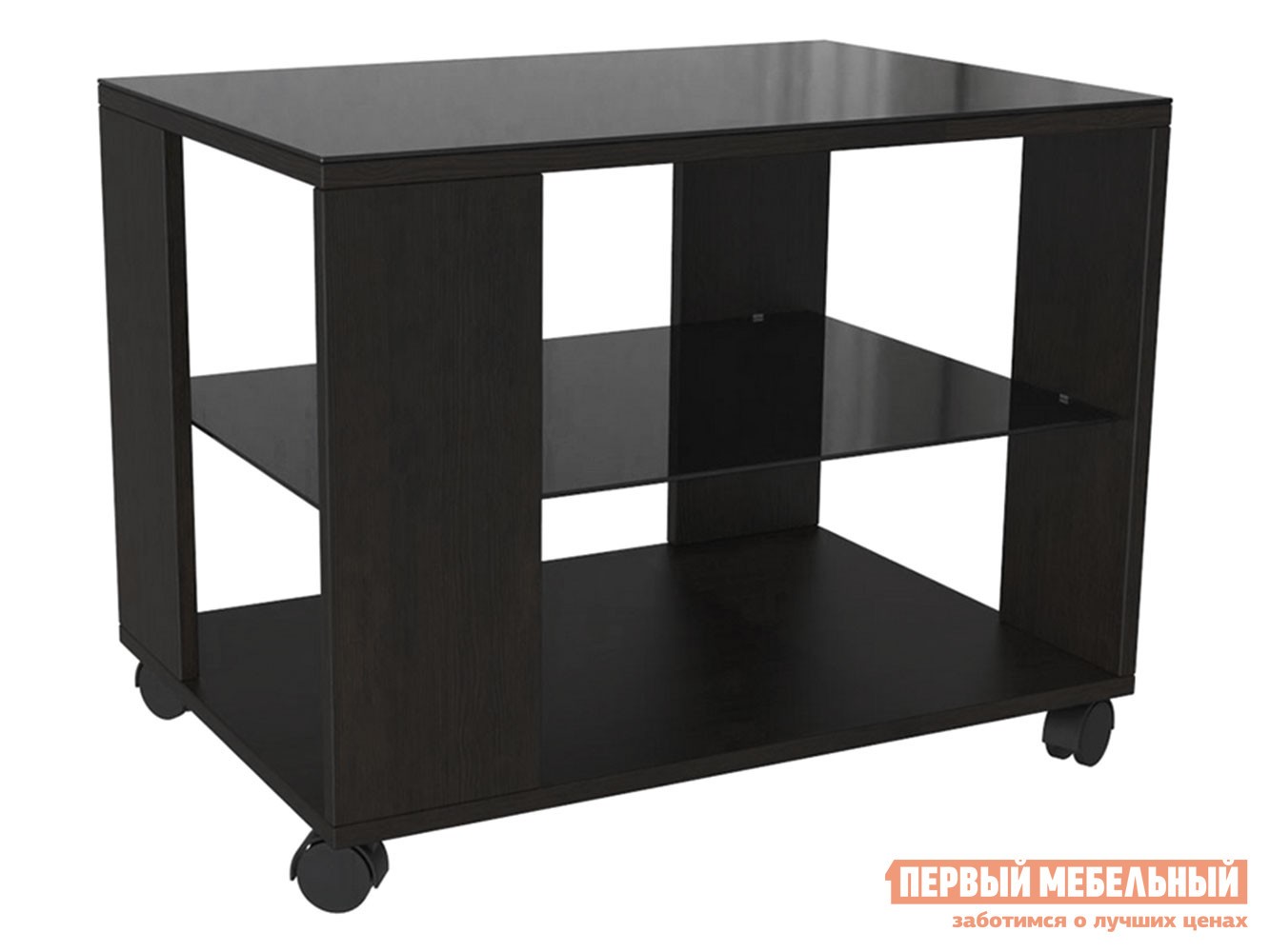 Журнальный столик  Бьюти 5 Венге / Стекло черное