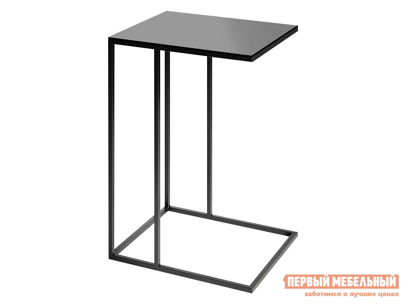 Журнальный столик  Эпсилон Черный, стекло / Черный, металл