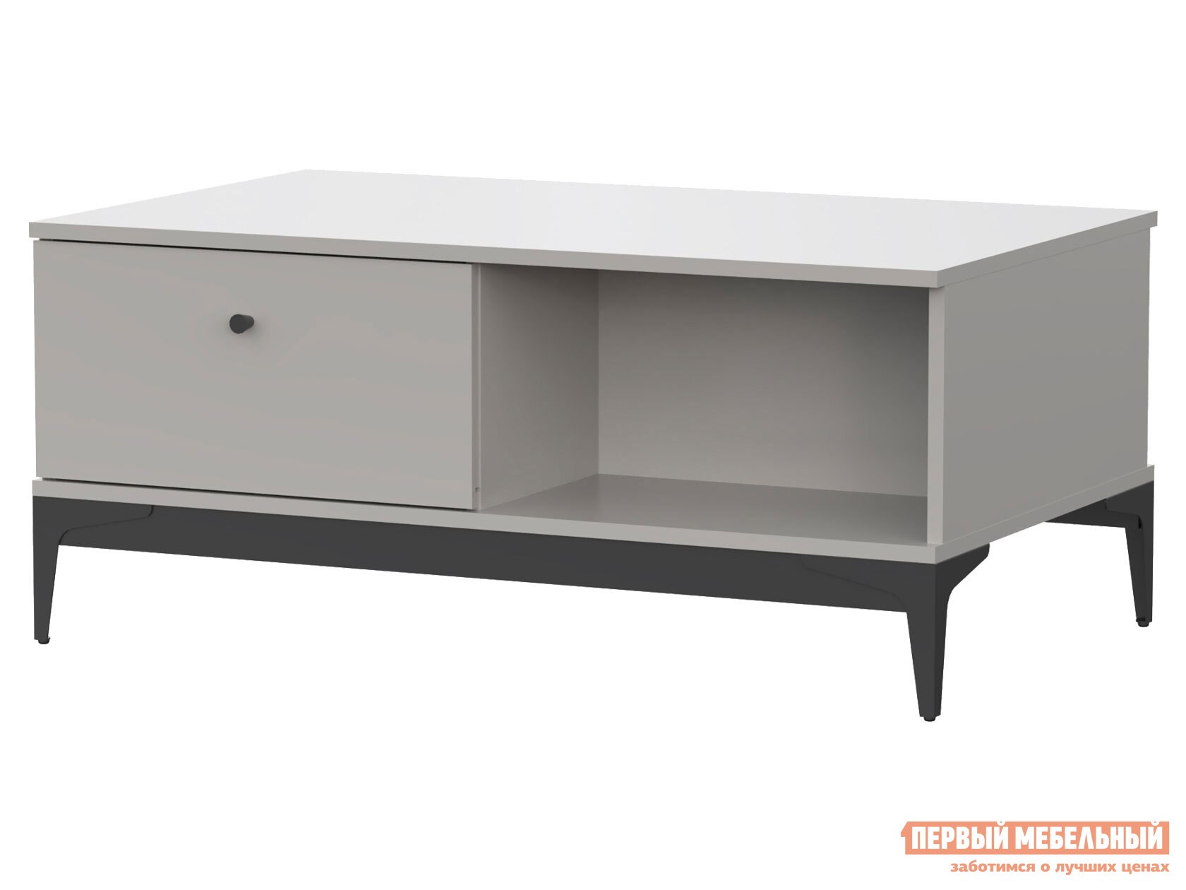 Журнальный столик  Нордик Холодный серый / Черный матовый