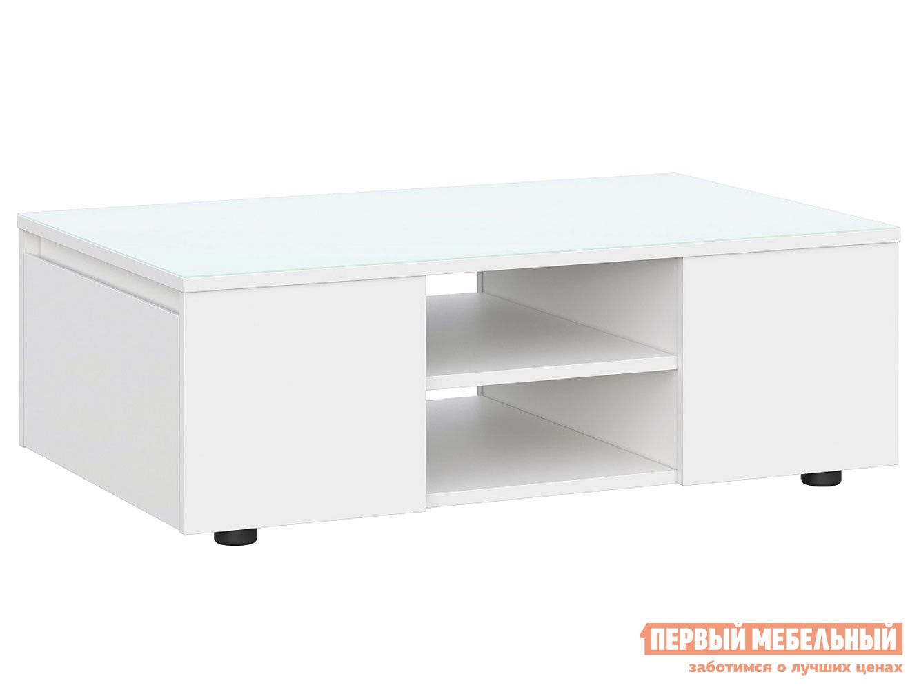 Журнальный столик  Одри Белый / Стекло