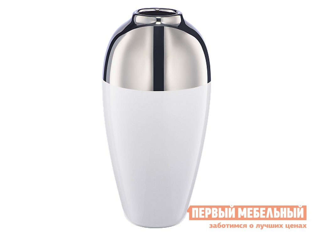 Ваза  Малерика Белый / Серебро, доломит