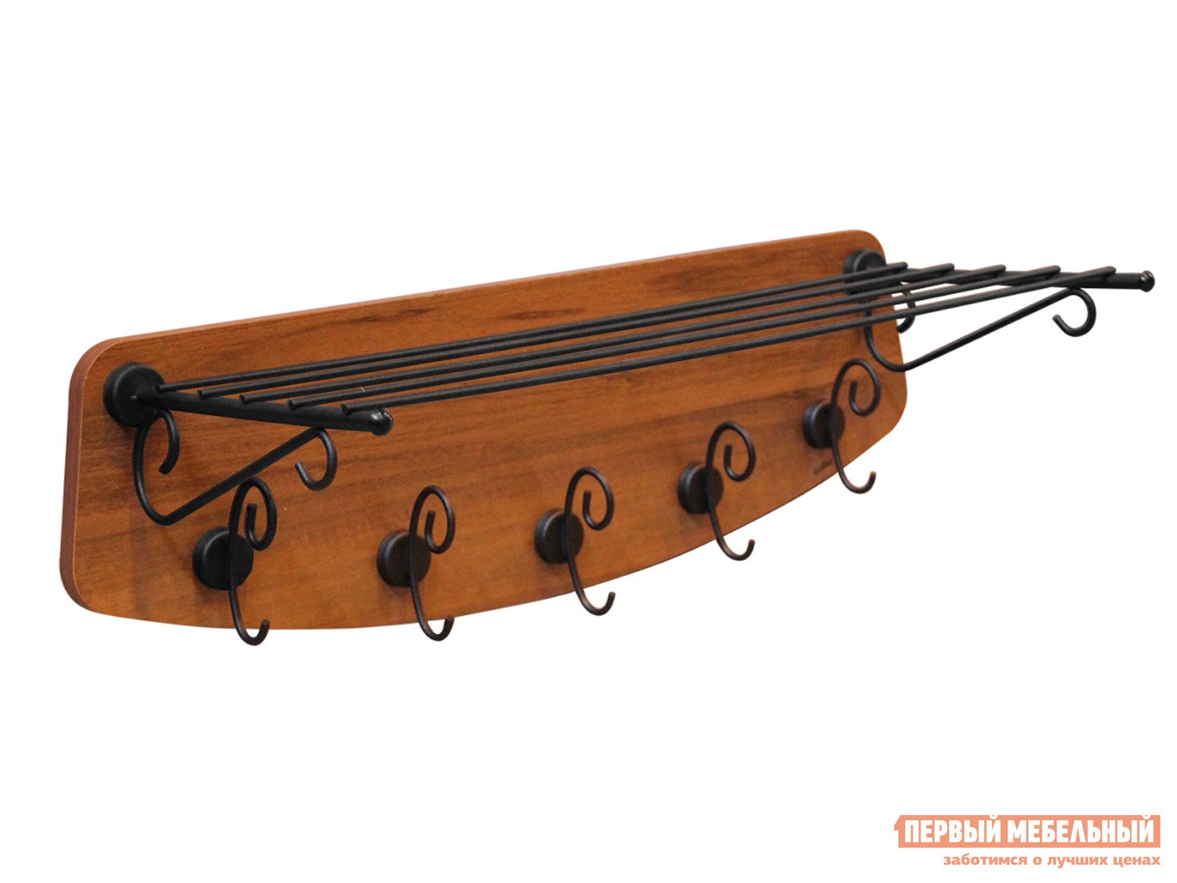 Настенная вешалка  Грация 4/5 Черный / Орех