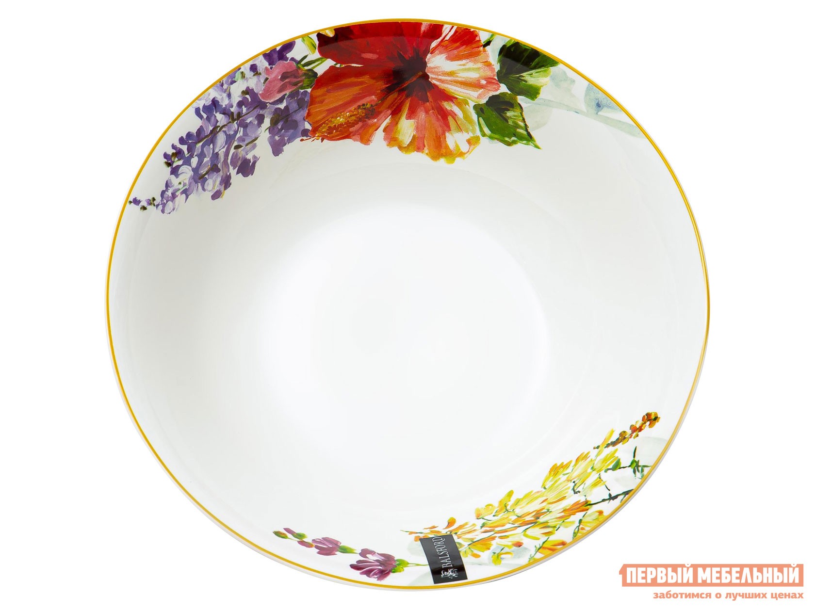 Тарелка  Акварельный букет Белый, фарфор