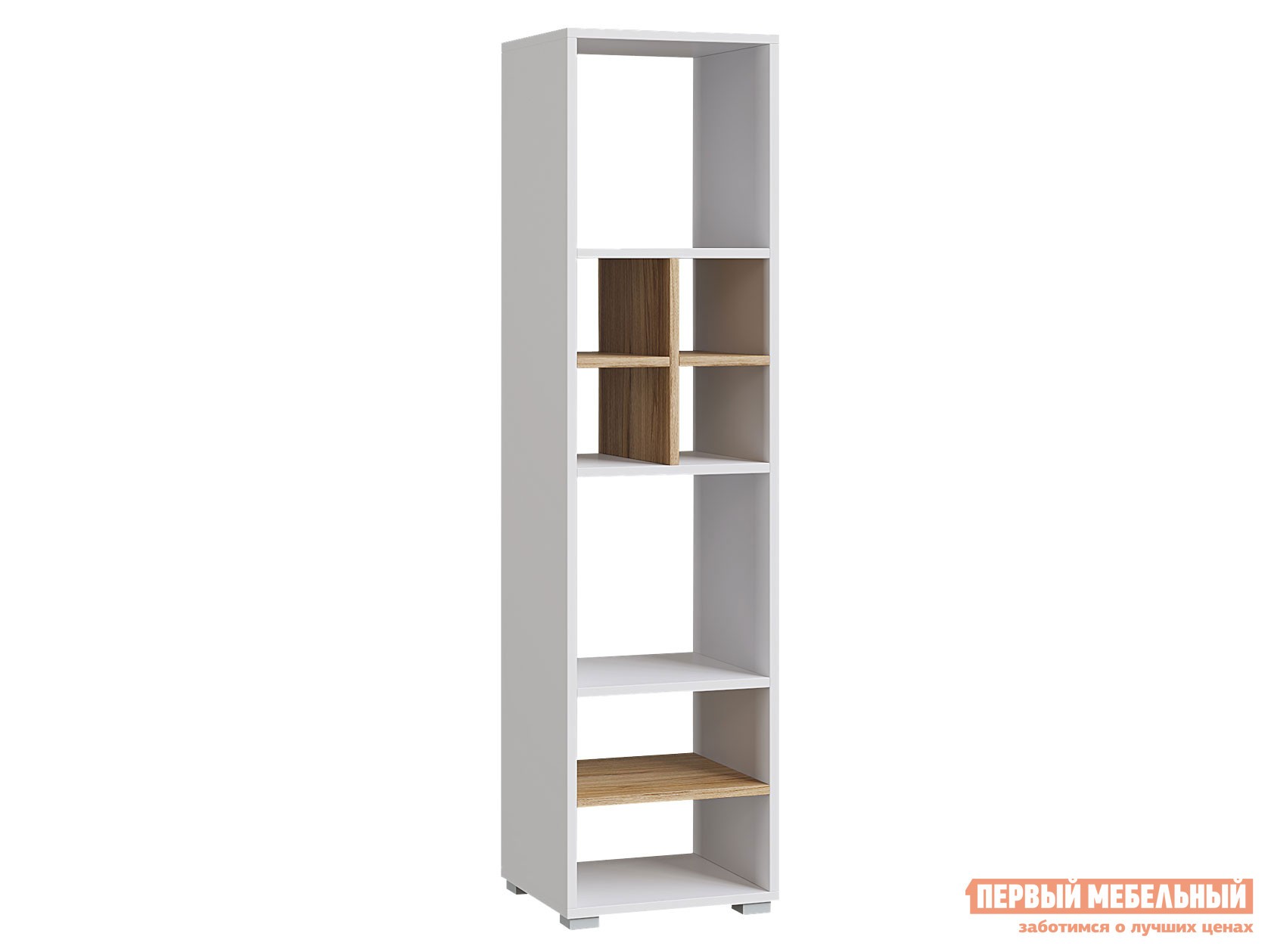 Стеллаж в детскую  Лайт Дуб Золотой / Белый