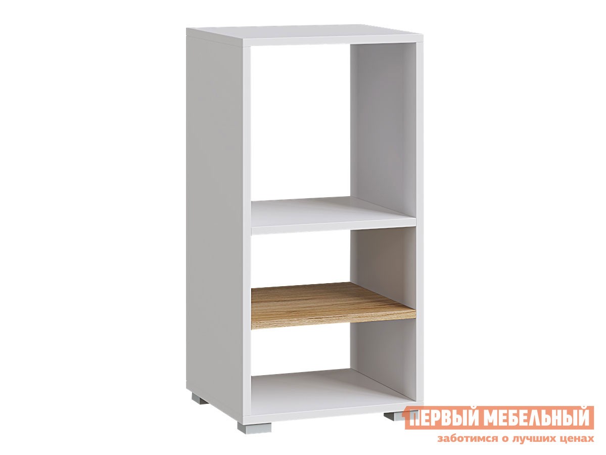 Стеллаж в детскую  Лайт Дуб Золотой / Белый