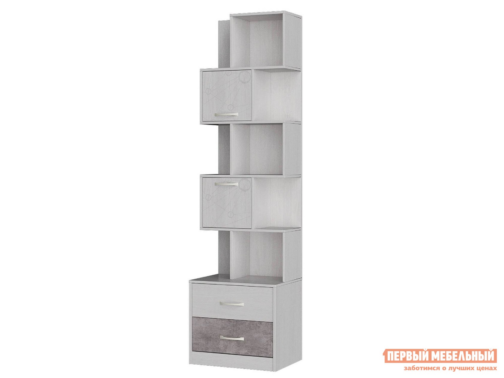 Стеллаж в детскую  Селфи Камень / Ясень Анкор