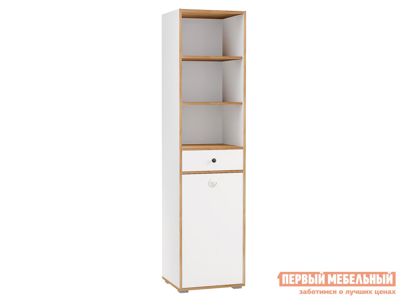 Стеллаж в детскую  Вуди Дуб золотой / Белый