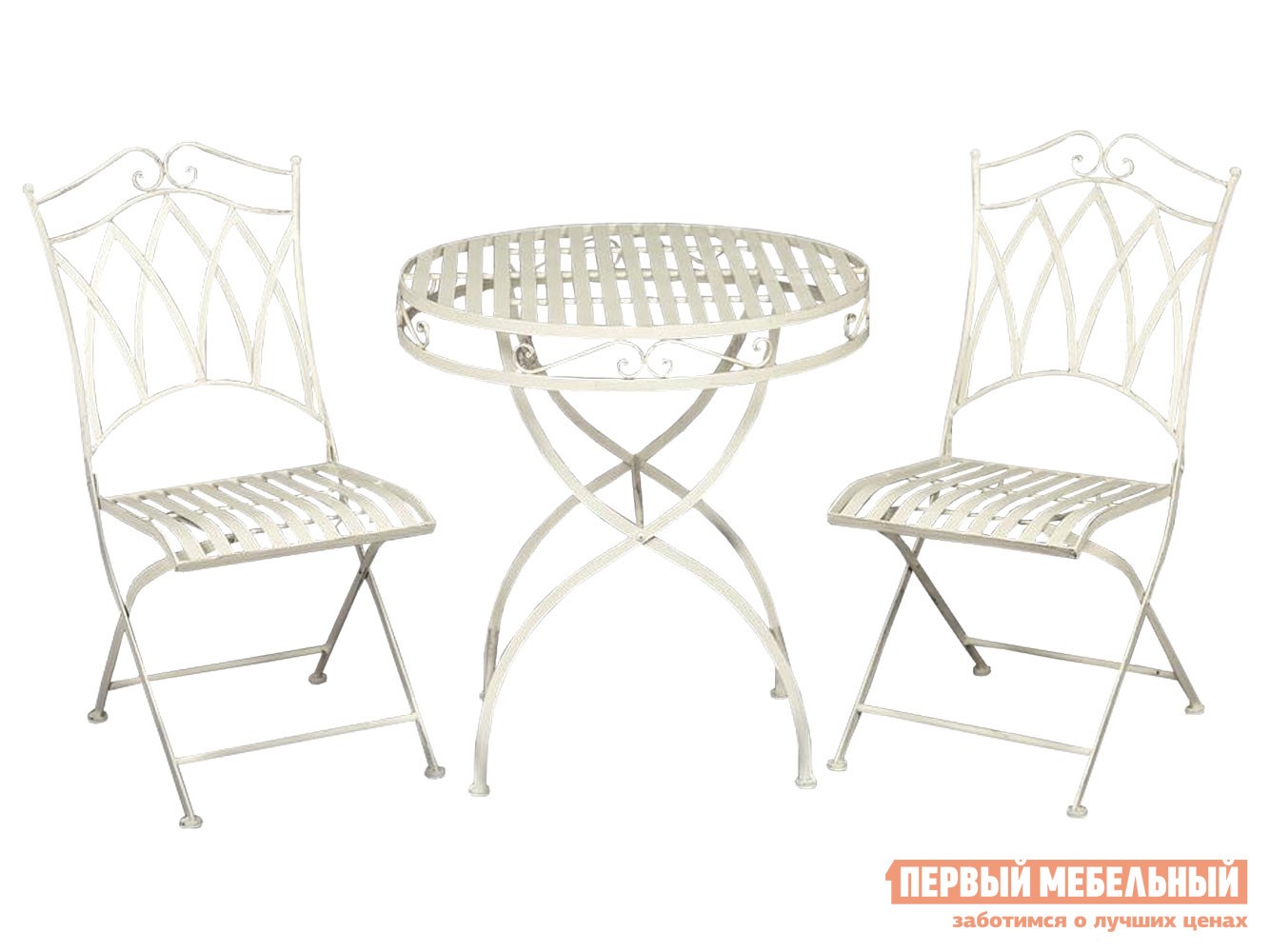 Комплект садовой мебели  Паладио Античный белый, металл
