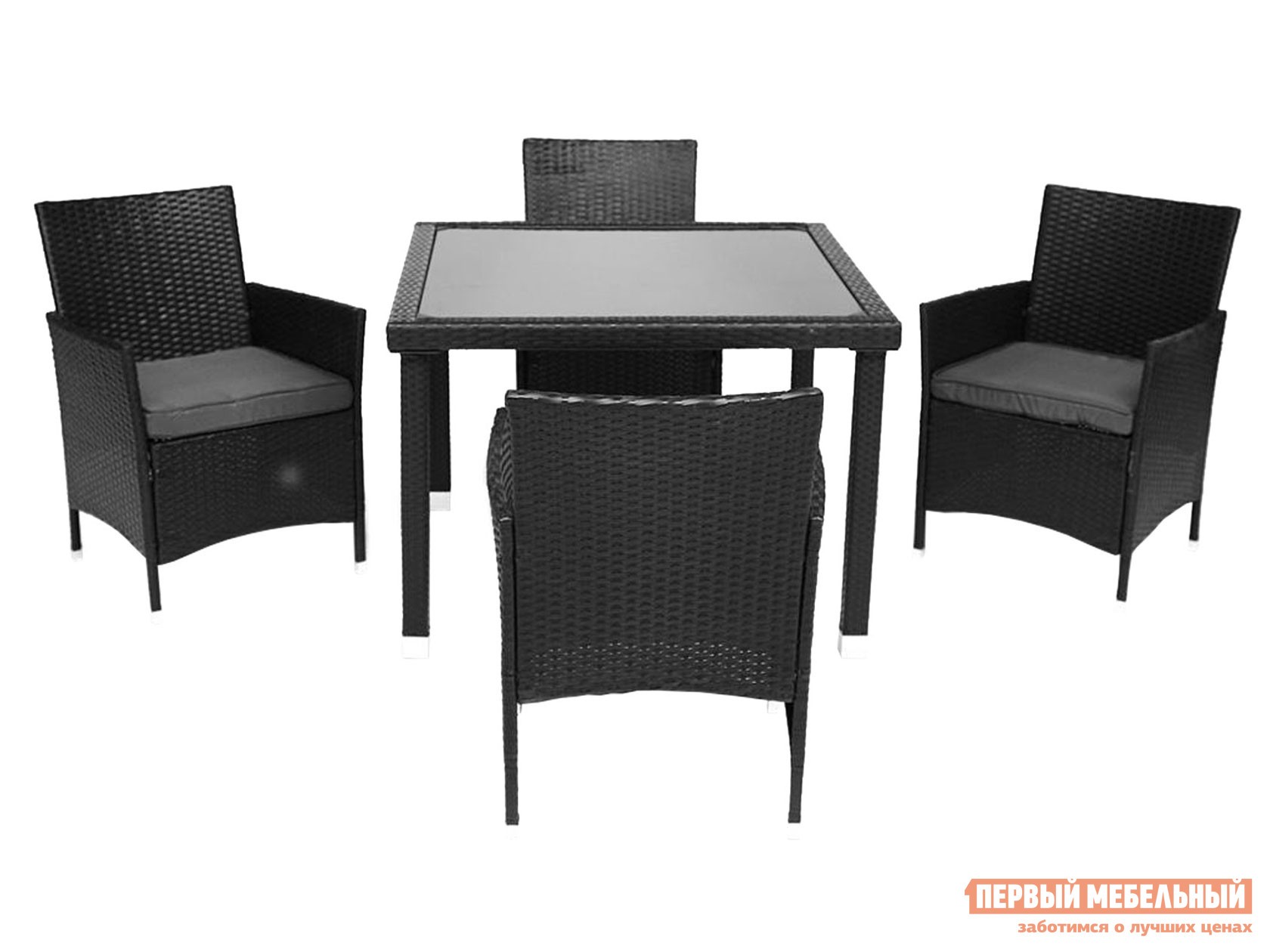 Комплект садовой мебели  Квадрикс Черный, искусственный ротанг