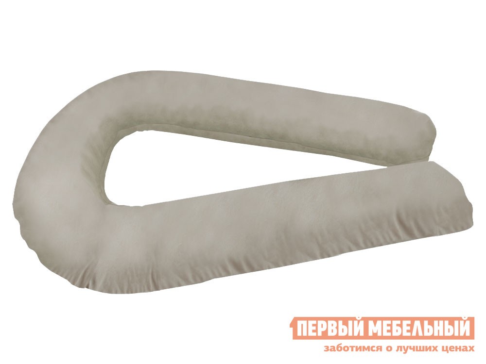 Подушка  U-образная Серый, микровельвет