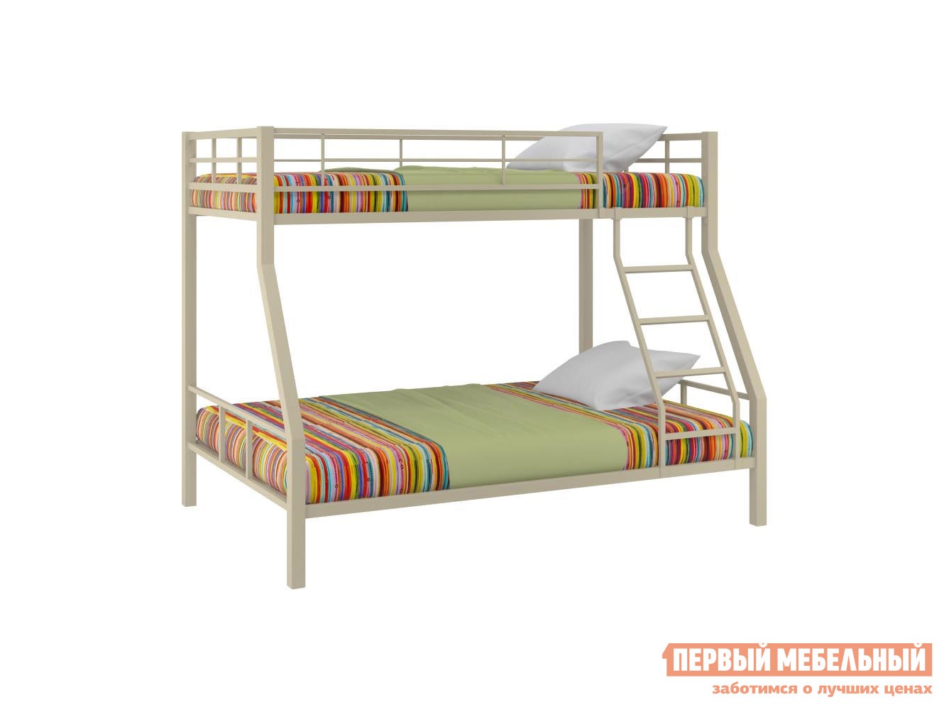 Двухъярусная кровать  Гранада 1 Бежевый, Без полки и ящика