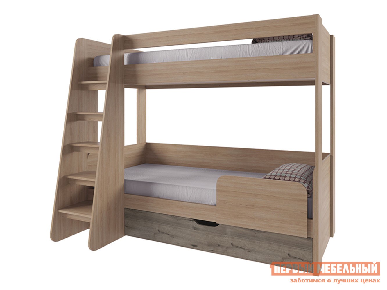 Двухъярусная кровать  Юниверсал Дуб Мадура / Веллингтон