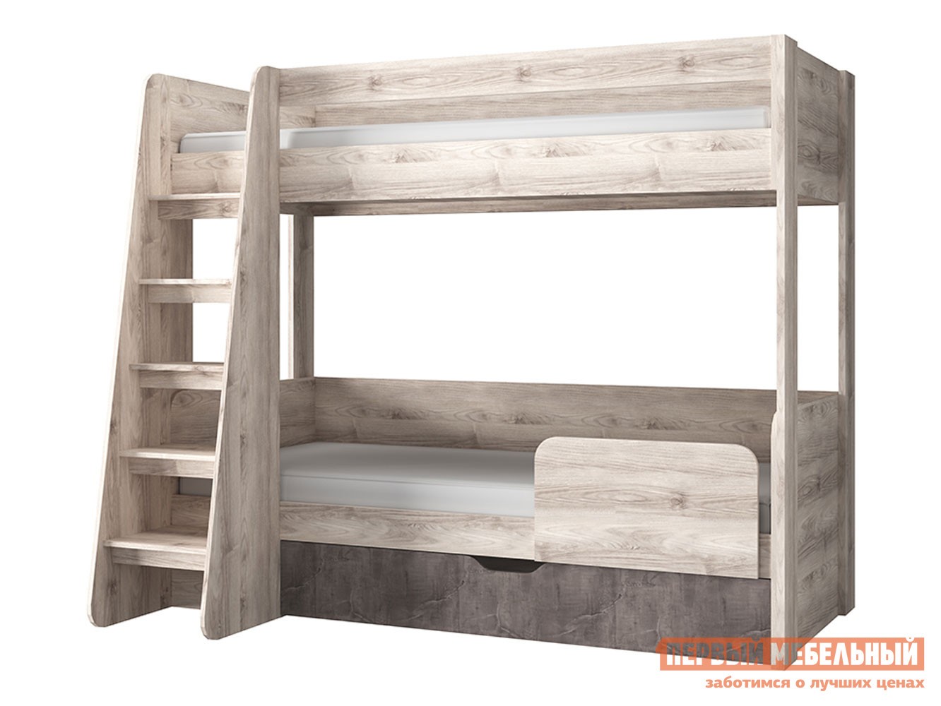 Двухъярусная кровать  Юниверсал Каштан Найроби / Оникс