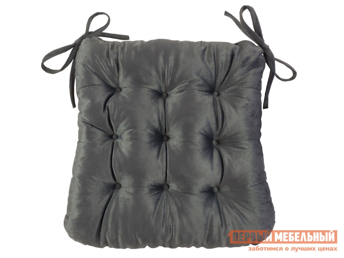 Подушка на стул  Сепия Серый, велюр