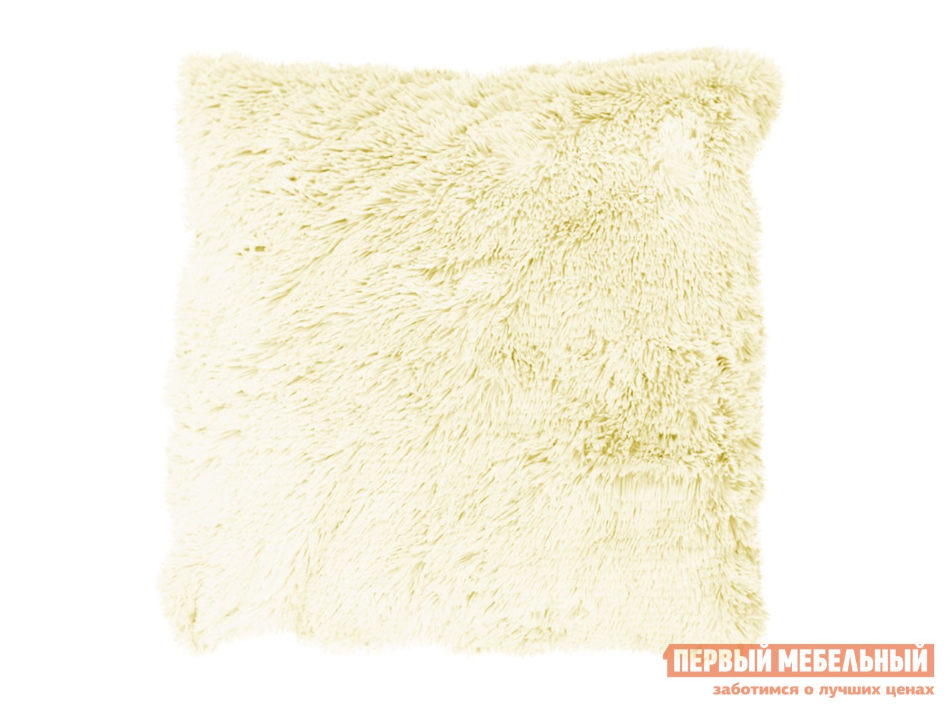 Декоративная подушка  Бруни Кремовый, искусственный мех