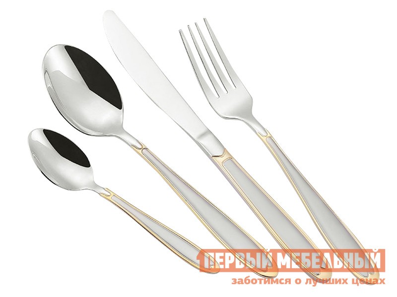 Набор столовых приборов  Атмосфера 24 предмета Серебристый / Золотистый