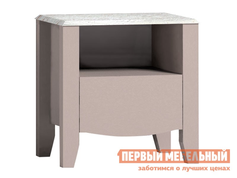 Прикроватная тумбочка  Брауни 42 Мокко / Белый