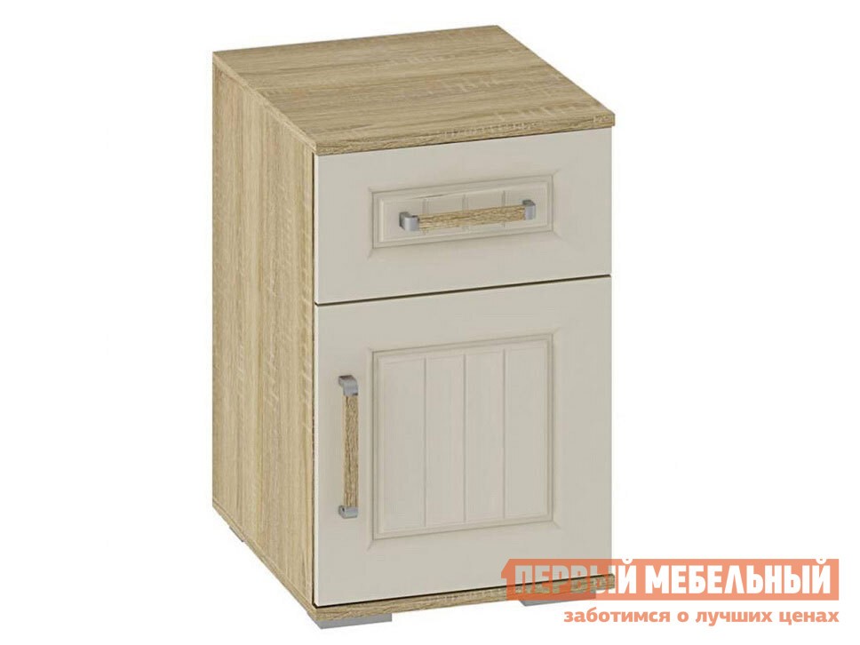 Прикроватная тумбочка  Маркиза ТБ-02 Дуб Сонома / Крем Сатин