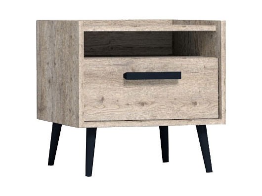 Прикроватная тумбочка  Nature 41 Гаскон Пайн / Черный