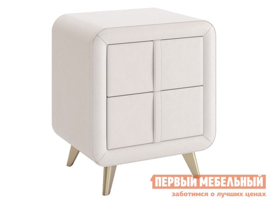 Прикроватная тумбочка  Софи Белый, экокожа
