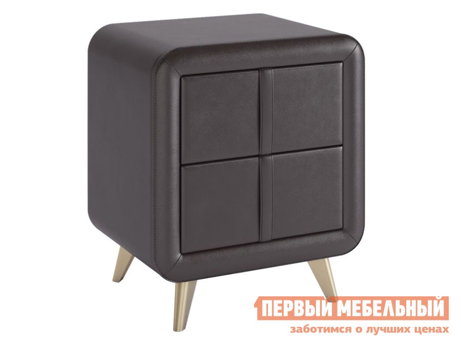 Прикроватная тумбочка  Софи Шоколад, экокожа