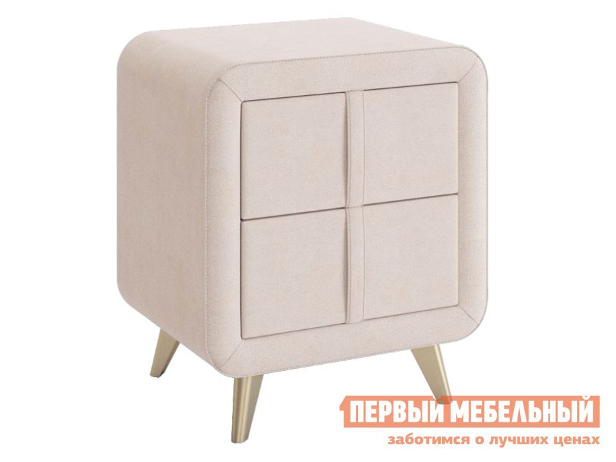 Прикроватная тумбочка  Софи Крем, велюр