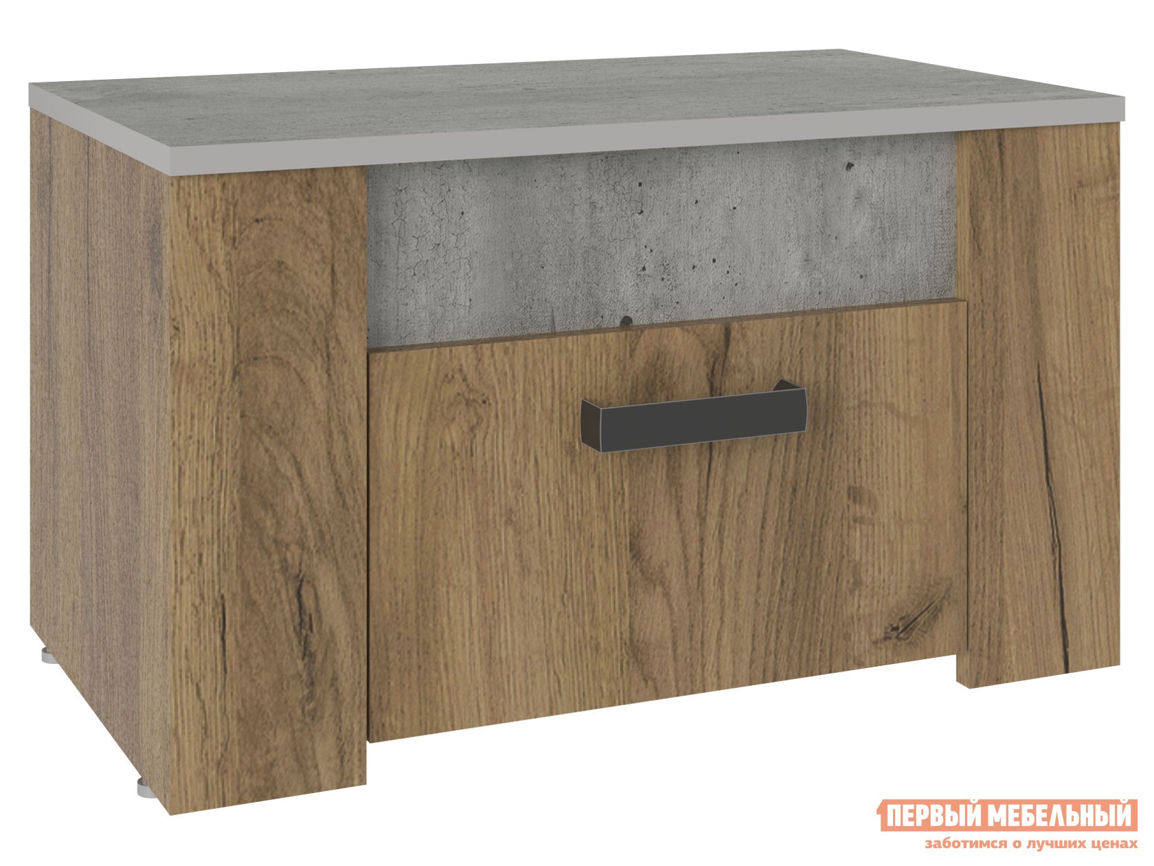 Прикроватная тумбочка  Трамп Дуб Крафт / Метрополитан Грей