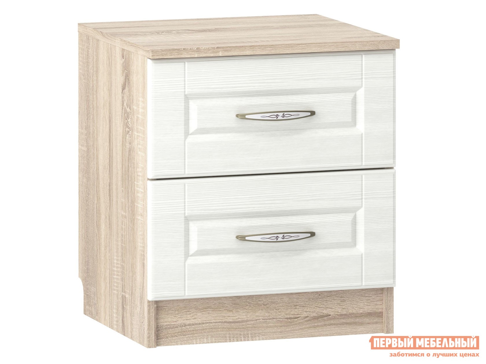Прикроватная тумбочка  НМ 040.37 Дуб Сонома / Белое дерево