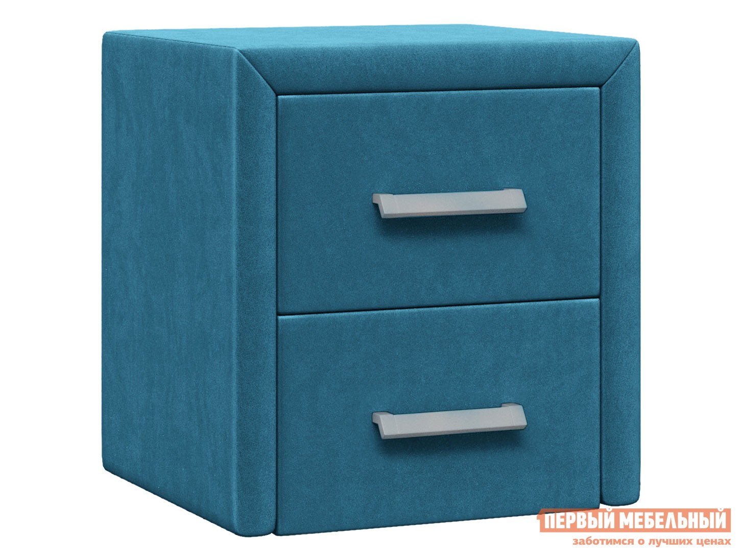 Прикроватная тумбочка  Женева Синий, велюр