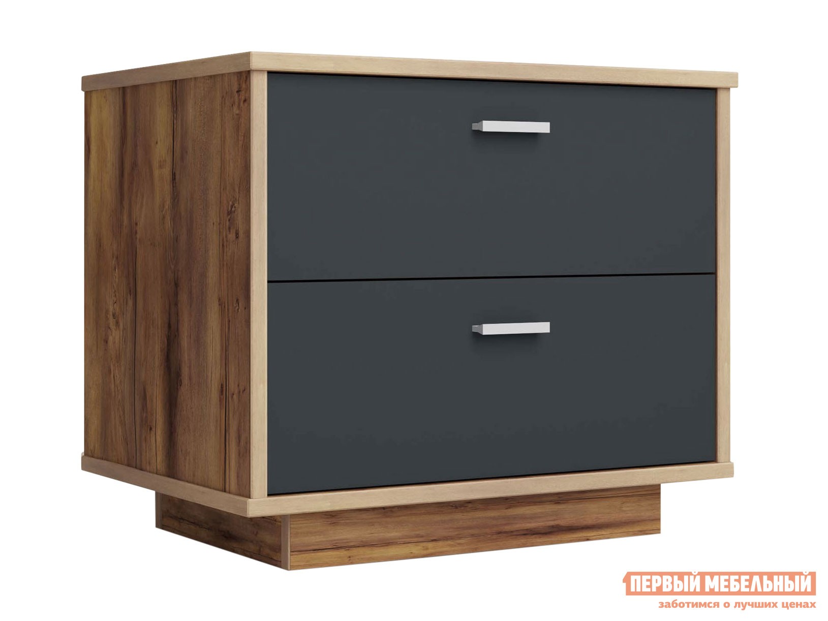 Прикроватная тумбочка  Вега Бавария Таксония медовая / Антрацит