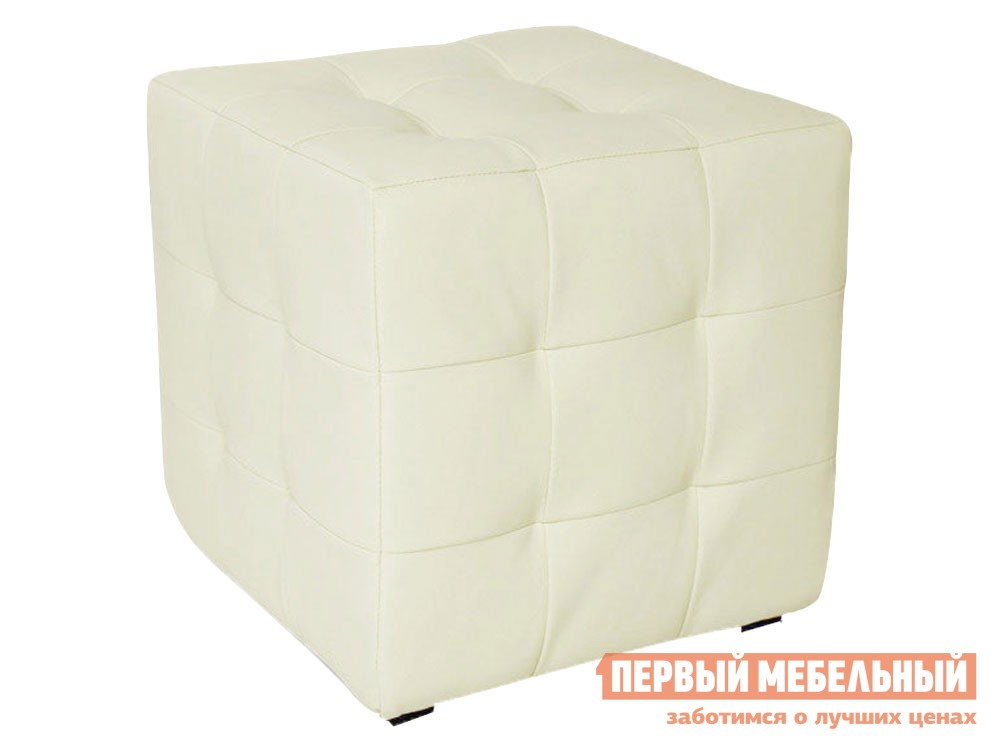Пуфик  Лотос Светло-бежевый, экокожа