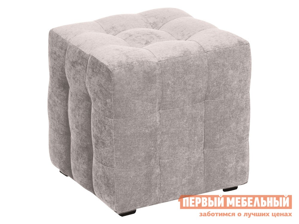 Пуфик  Лотос Серый, велюр