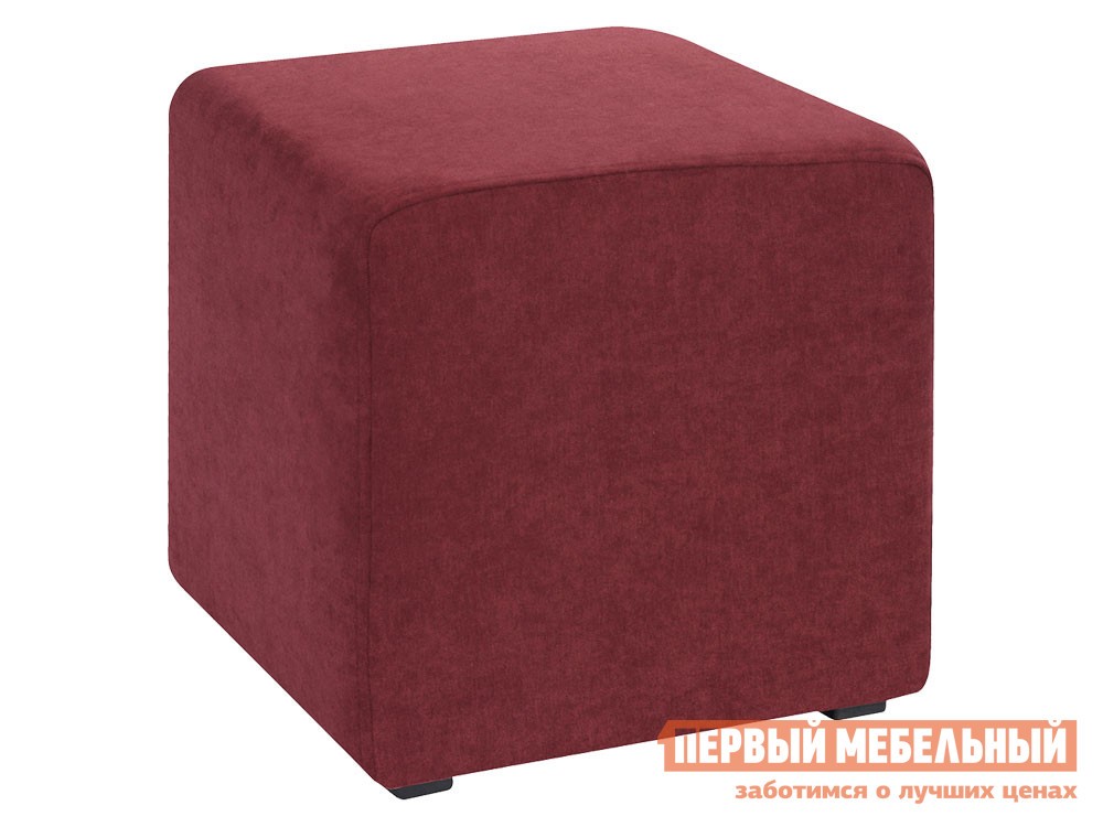 Пуфик  Валенсия Бордовый, велюр