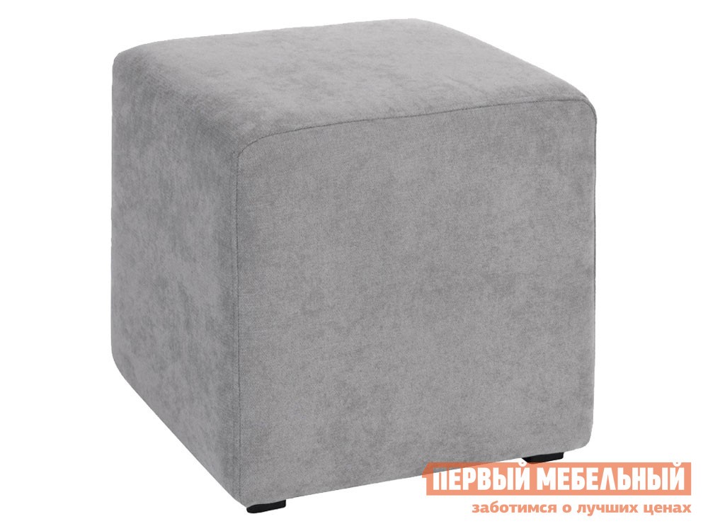 Пуфик  Валенсия Серый, велюр