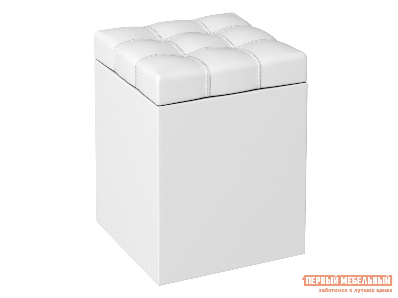 Пуфик  Квадро 1 Белый, кожзам