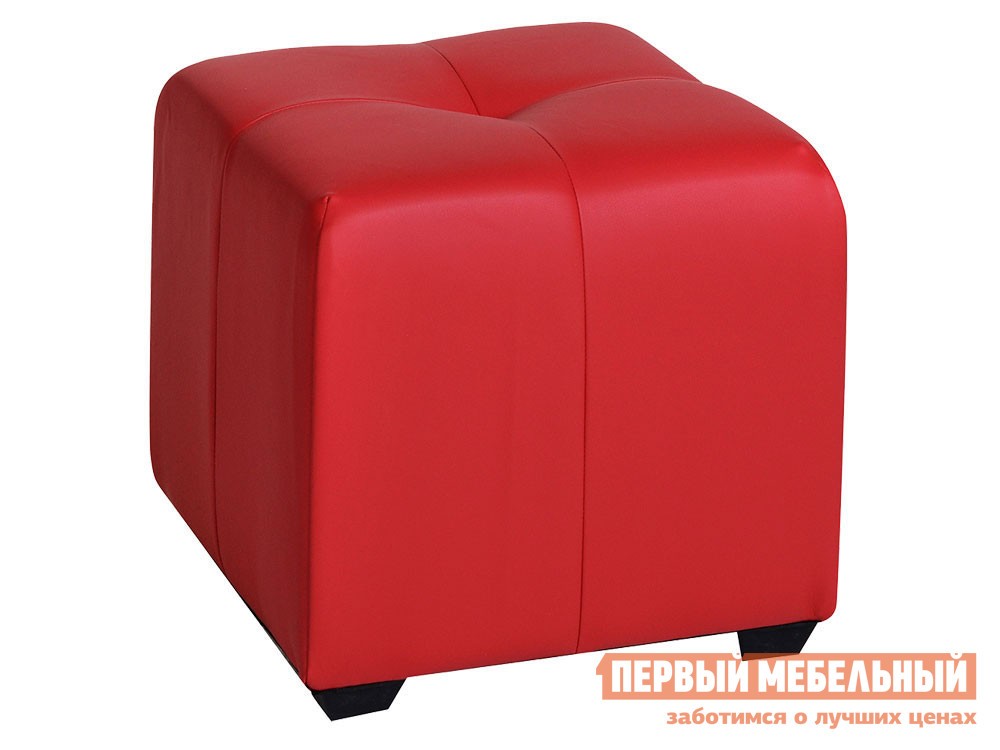 Пуфик  Николь Красный, экокожа
