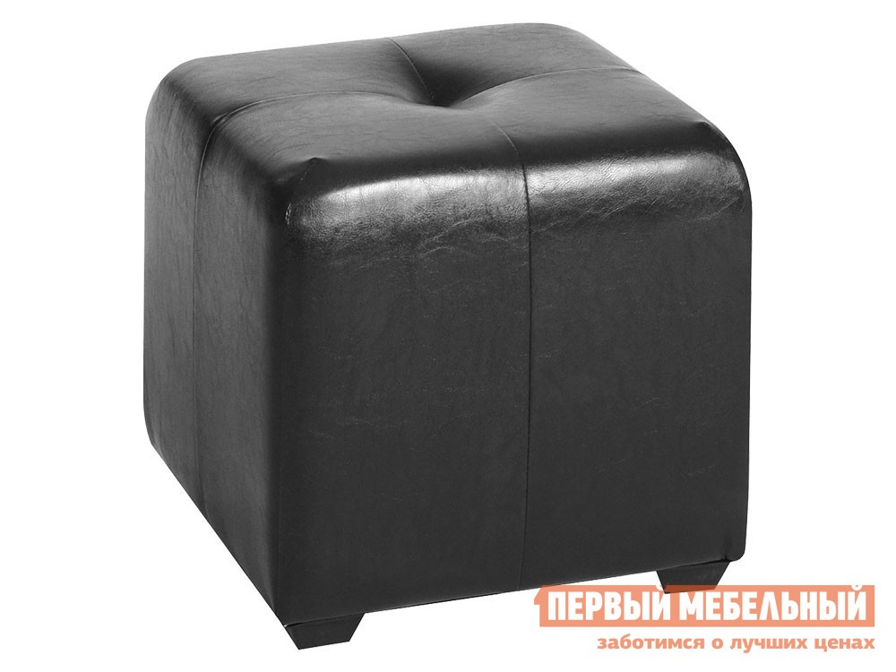 Пуфик  Николь Черный, экокожа