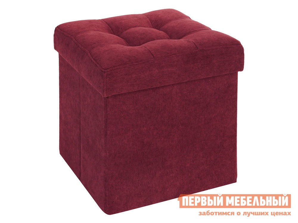Пуфик  Фолд Бордовый, велюр