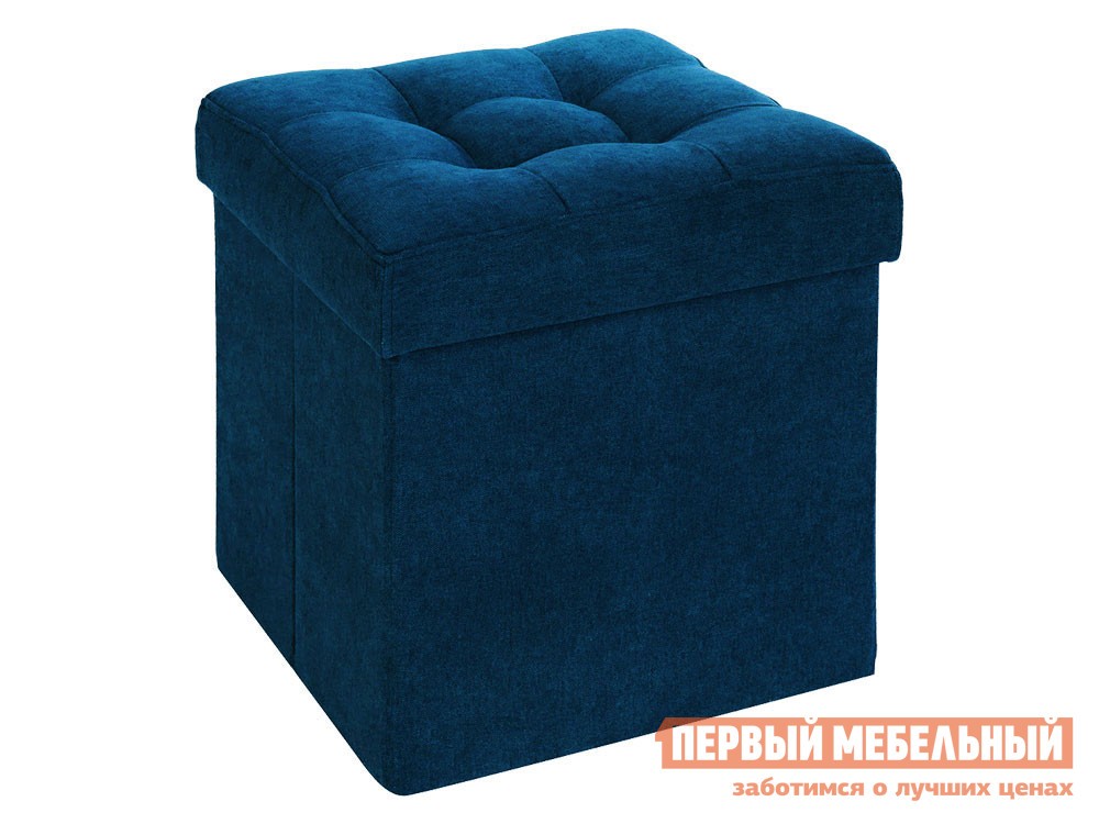 Пуфик  Фолд Синий, велюр